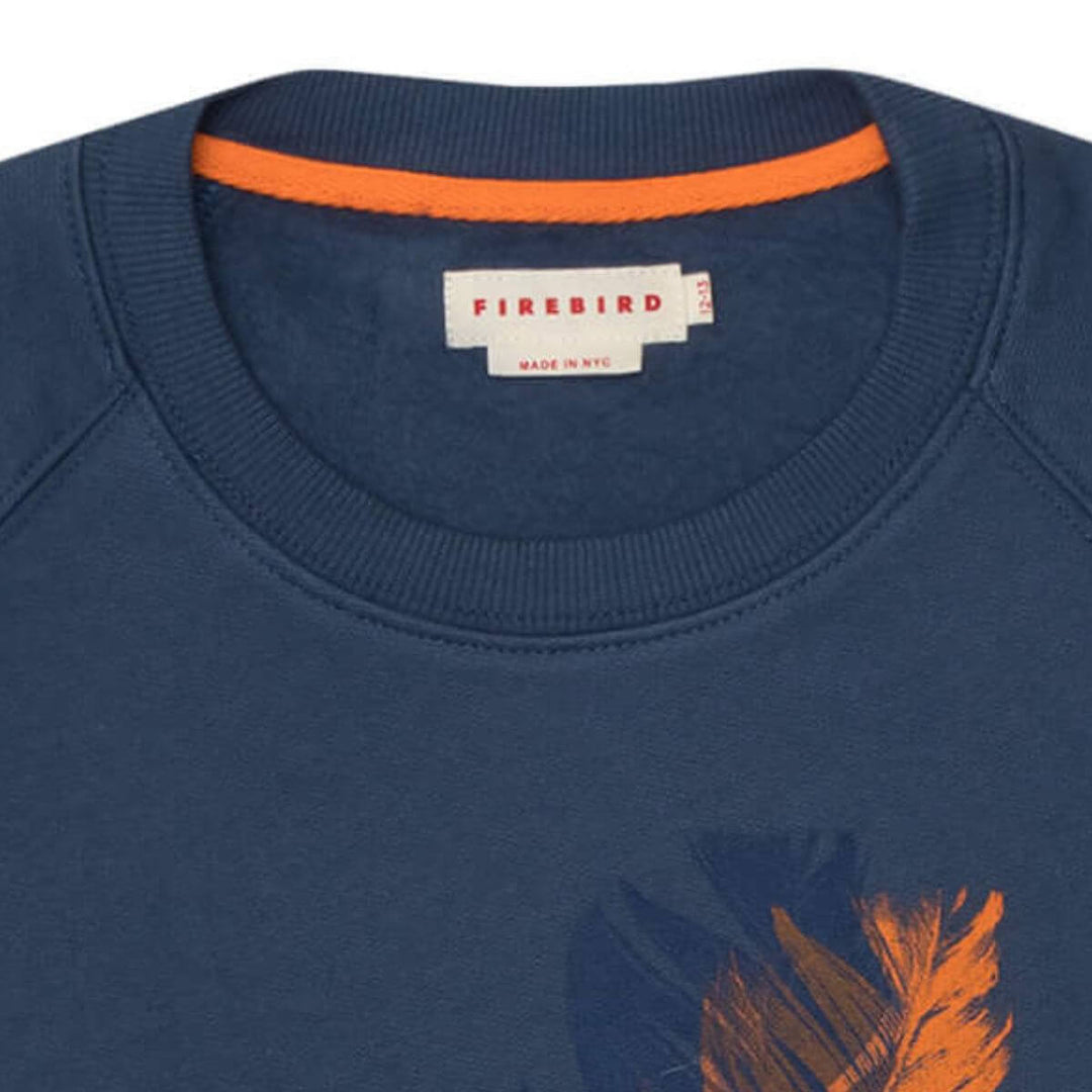 Feather Graphic Fleece Sweatshirt