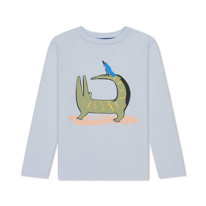 Long Sleeve Graphic Tee (Dusty Blue)