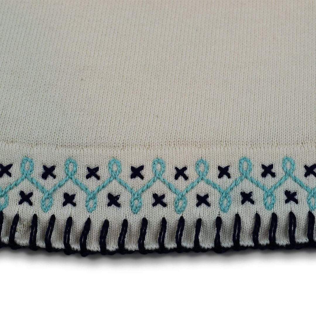Kids Sweaters Embroidered Organic Girls Cardigan. Made in NYC. 100 Percent Organic Kids Clothes.