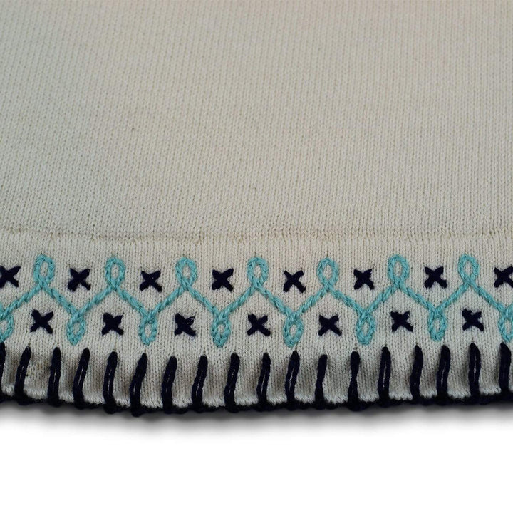 Kids Sweaters Embroidered Organic Girls Cardigan. Made in NYC. 100 Percent Organic Kids Clothes.