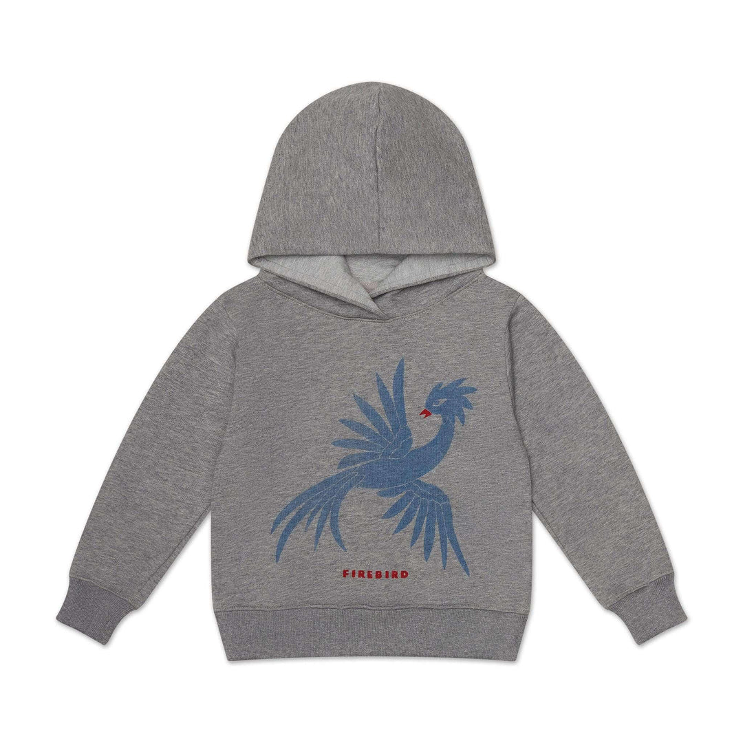 Kids organic cotton hoodie with Firebird graphic