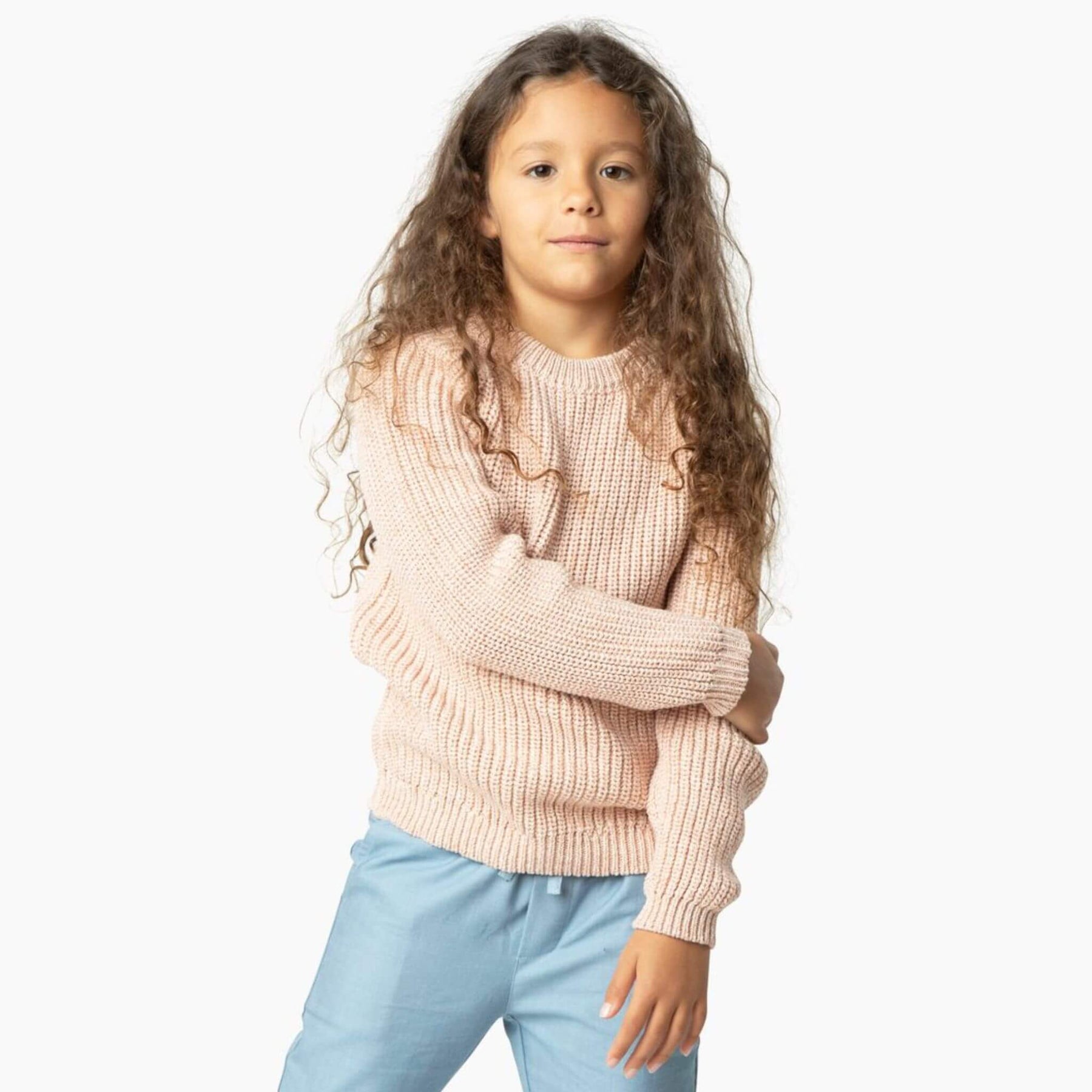 Girls Sweater, made from 100% Cotton – Italian Firebird Organic