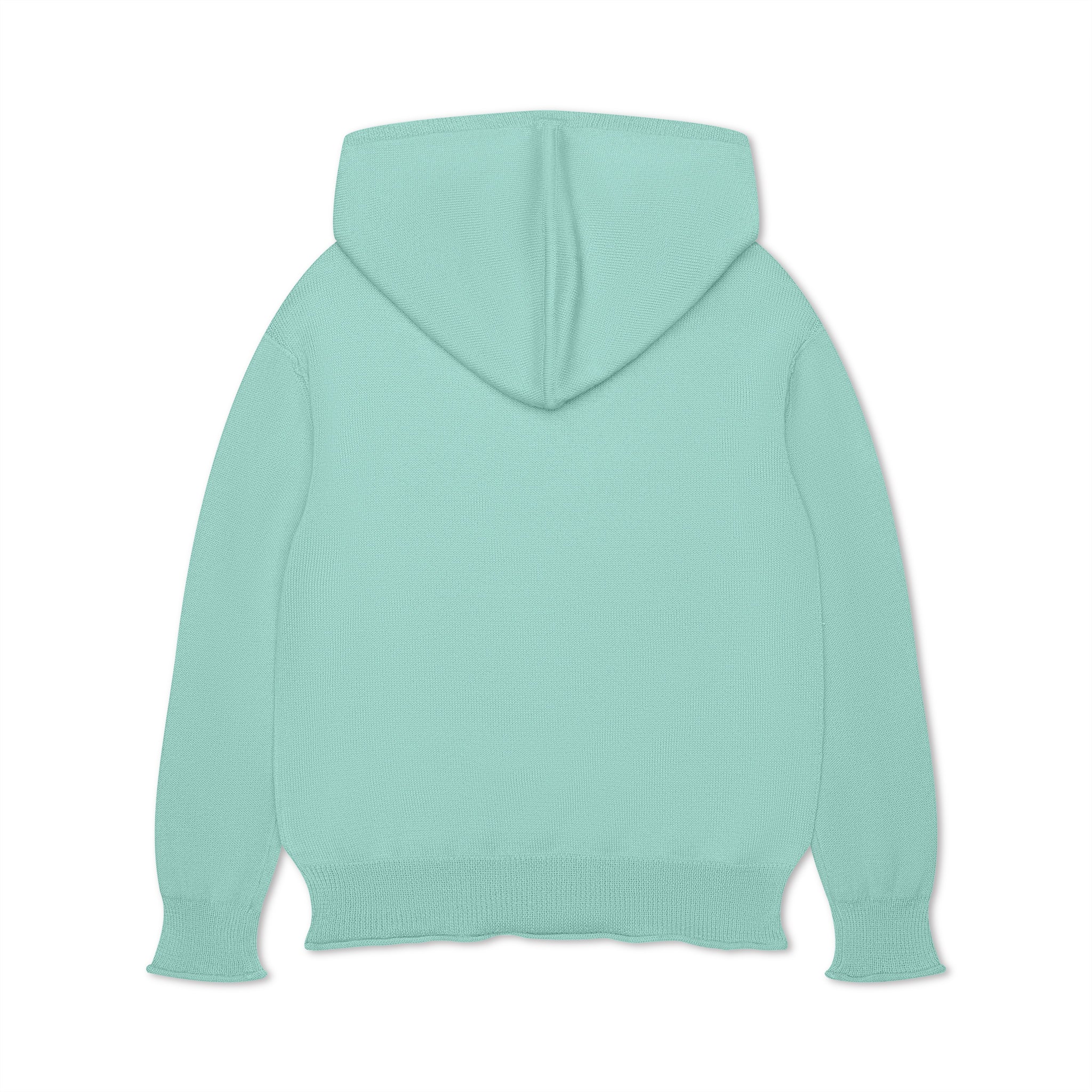 Cotton Cashmere Hoodie Sweater (Sea Glass Blue)