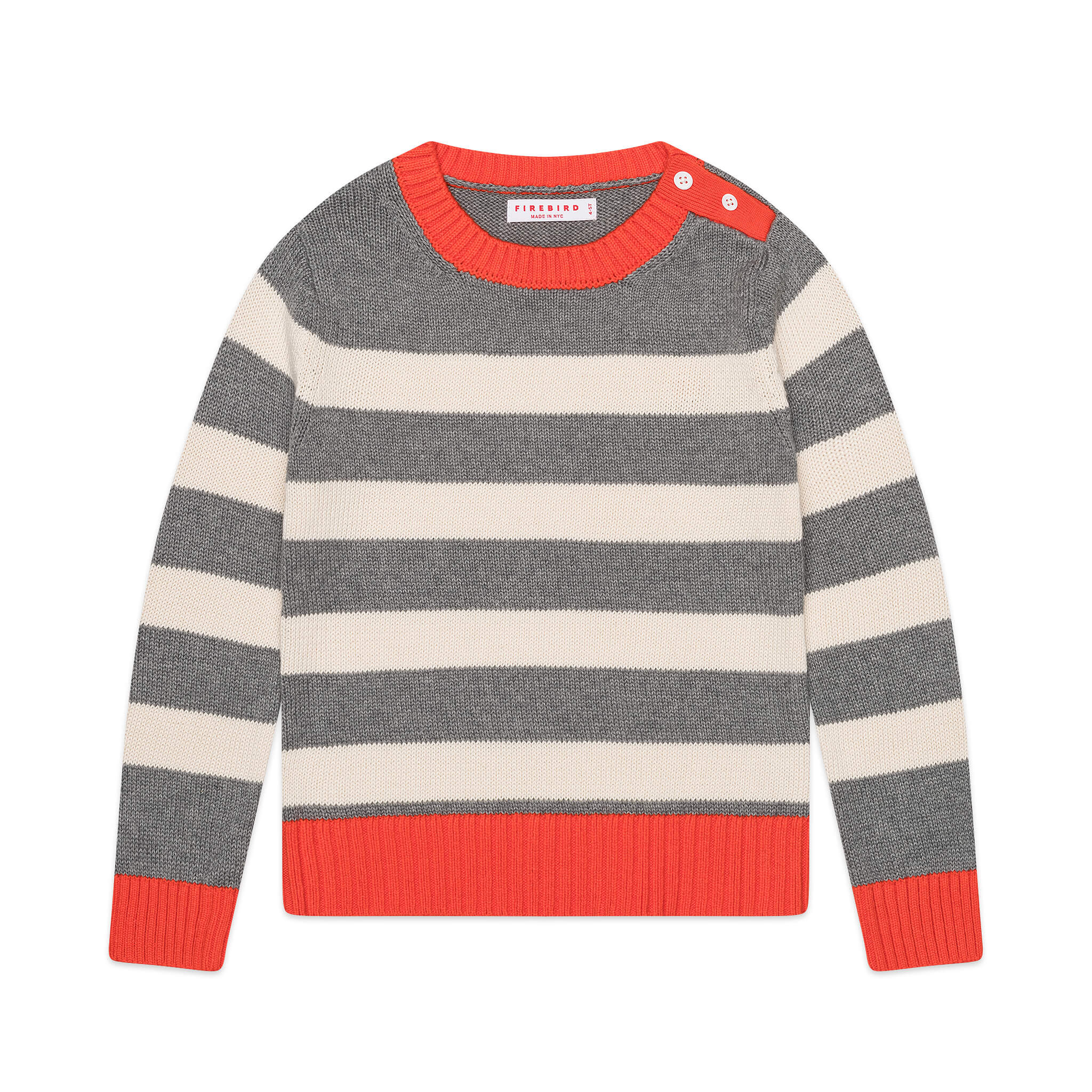 Red Striped Crewneck Sweater
