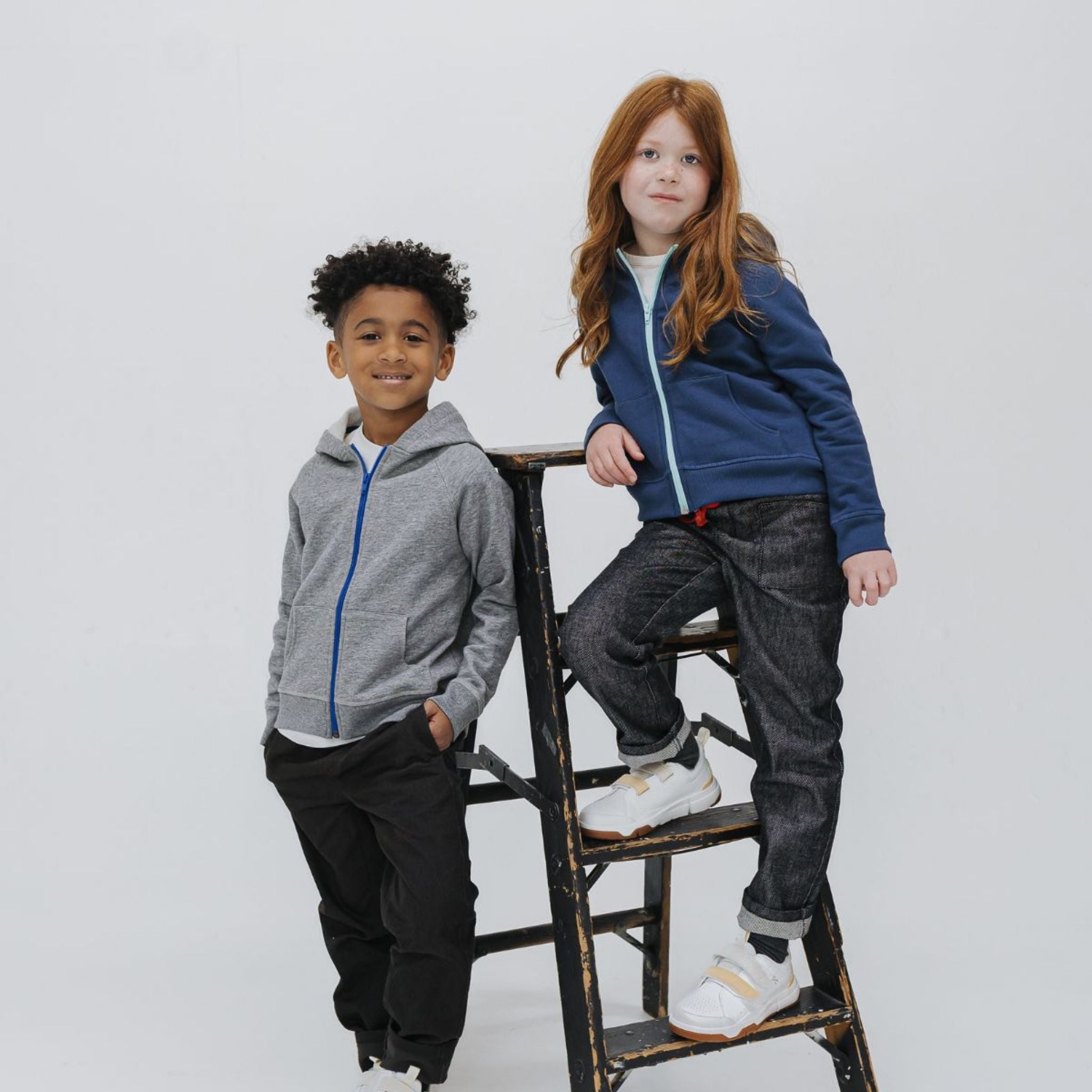 Firebird Kids Fleece Zip Hoodie, worn by a child.