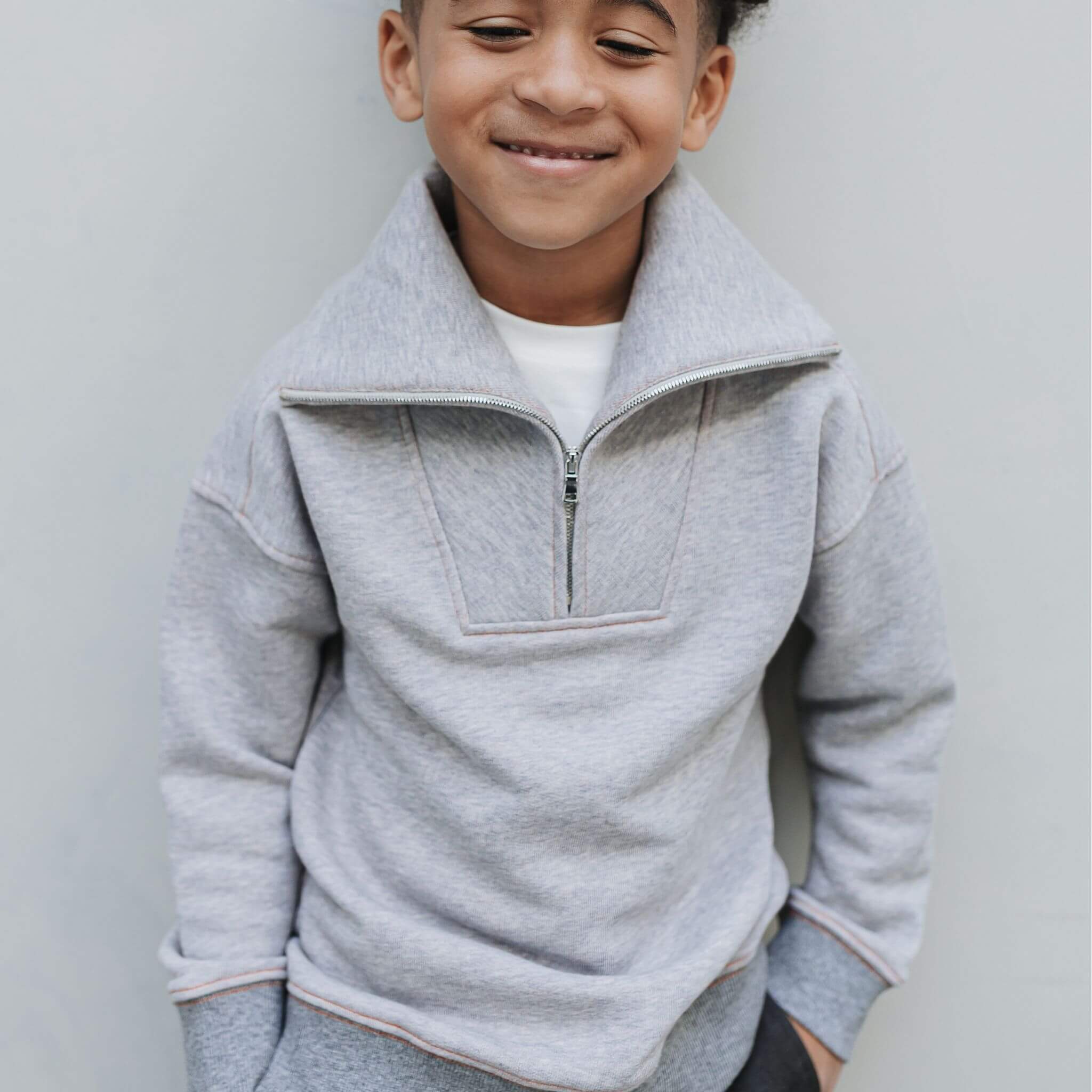 Half-Zip-Mockneck-Sweatshirt | Unisex Organic Cotton – Firebird