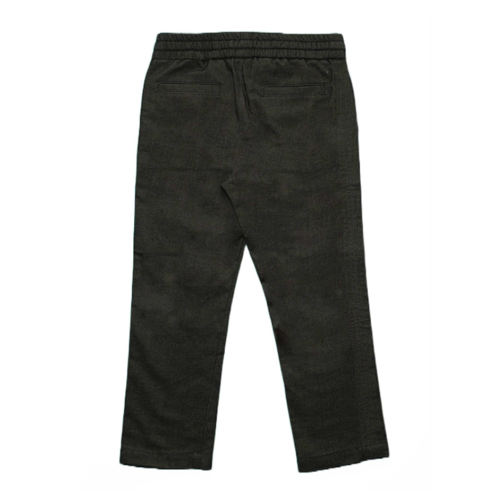 The perfect jean from our Kids Essentials collection (view from the back). Soft Denim Pants in Dark Gray, made of 100% organic Japanese cotton for sustainable and high-quality fashion.