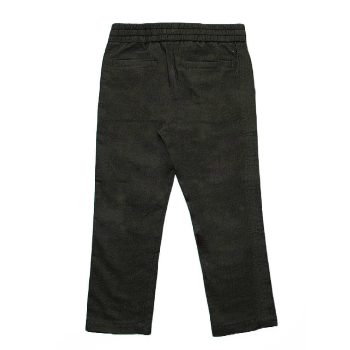 The perfect jean from our Kids Essentials collection (view from the back). Soft Denim Pants in Dark Gray, made of 100% organic Japanese cotton for sustainable and high-quality fashion.