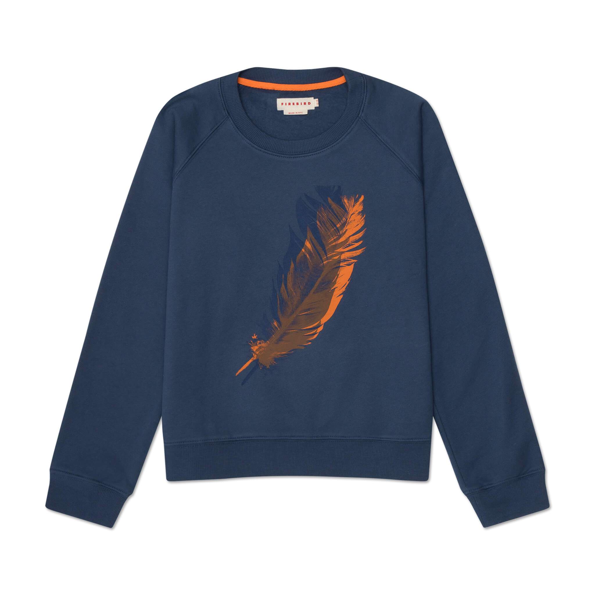 Feather Graphic Fleece Sweatshirt